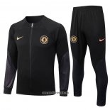 Jacke Trainingsanzug Chelsea 2022-2023 Schwarz