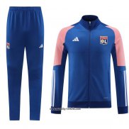 Jacke Trainingsanzug Olympique Lyon 2023-2024 Blau