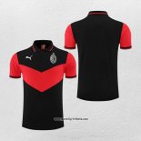 Polo AC Milan 2022-2023 Schwarz y Rot