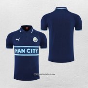 Polo Manchester City 2022-2023 Blau Marino