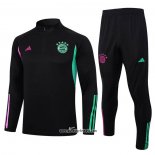 Sweatshirt Trainingsanzug Bayern München 2023-2024 Schwarz