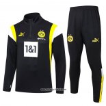 Sweatshirt Trainingsanzug Borussia Dortmund 2023-2024 Schwarz