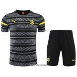 Trainingsanzug Borussia Dortmund Kurzarm 2022-2023 Grau - Kurze Hose