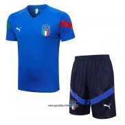 Trainingsanzug Italien Kurzarm 2022-2023 Blau - Kurze Hose