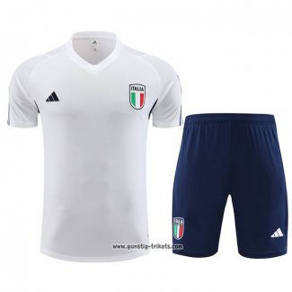 Trainingsanzug Italien Kurzarm 2023-2024 WeiB - Kurze Hose