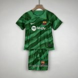 Barcelona Torwarttrikot Kinder 2023-2024 Grun