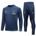 Jacke Trainingsanzug Paris Saint-Germain 2023-2024 Blau