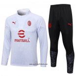 Sweatshirt Trainingsanzug AC Milan 2023-2024 WeiB