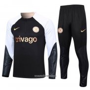 Sweatshirt Trainingsanzug Chelsea 2023-2024 Schwarz