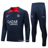 Sweatshirt Trainingsanzug Paris Saint-Germain 2022-2023 Blau Oscuro
