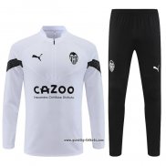 Sweatshirt Trainingsanzug Valencia 2022-2023 WeiB