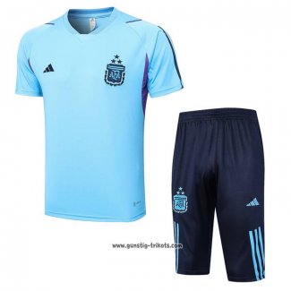 Trainingsanzug Argentinien Kurzarm 2023-2024 Blau - Kurze Hose