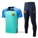 Trainingsanzug Barcelona Kurzarm 2022-2023 Grun