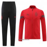 Jacke Trainingsanzug AC Milan 2022-2023 Rot