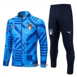 Jacke Trainingsanzug Italien 2022-2023 Blau