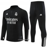 Sweatshirt Trainingsanzug Real Madrid Kinder 2023-2024 Schwarz