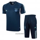 Trainingsanzug Ajax Kurzarm 2023-2024 Blau - Kurze Hose