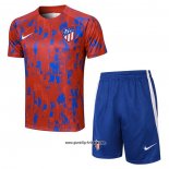 Trainingsanzug Atletico Madrid Kurzarm 2023-2024 Rot - Kurze Hose