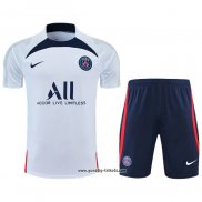 Trainingsanzug Paris Saint-Germain Kurzarm 2022-2023 WeiB - Kurze Hose