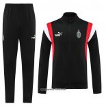 Jacke Trainingsanzug AC Milan 2023-2024 Schwarz