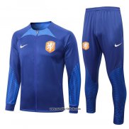 Jacke Trainingsanzug Niederlande 2022-2023 Blau