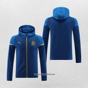 Kapuzenjacke Olympique Marsella 2023-2024 Blau