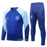 Sweatshirt Trainingsanzug Atletico Madrid 2022-2023 Blau