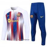 Sweatshirt Trainingsanzug Barcelona Kinder 2023-2024 WeiB