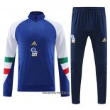 Sweatshirt Trainingsanzug Italien 2023-2024 Blau