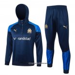 Sweatshirt Trainingsanzug Olympique Marsella 2023-2024 Blau Oscuro