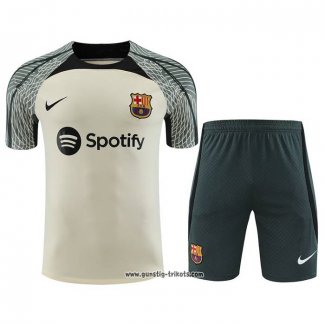 Trainingsanzug Barcelona Kurzarm 2023-2024 Grun - Kurze Hose