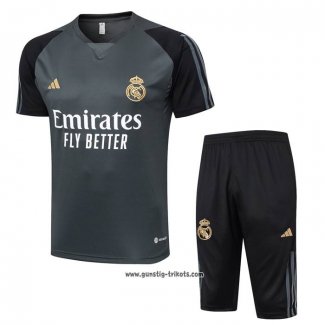 Trainingsanzug Real Madrid Kurzarm 2023-2024 Grun - Kurze Hose