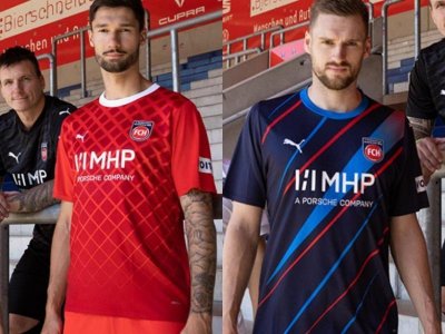 Heidenheim trikot 2023 2024 veröffentlicht – Farbverlaufsrautendesign