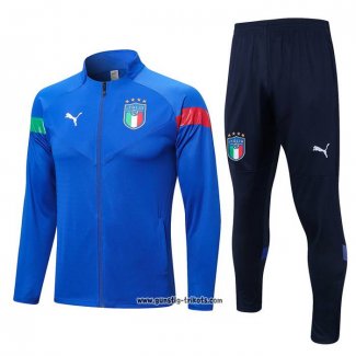 Jacke Trainingsanzug Italien 2022-2023 Blau