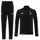 Jacke Trainingsanzug Juventus 2023-2024 Schwarz