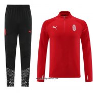Sweatshirt Trainingsanzug AC Milan 2023-2024 Rot Oscuro
