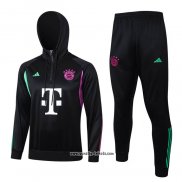 Sweatshirt Trainingsanzug Bayern München Kinder 2023-2024 Schwarz y WeiB