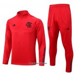 Sweatshirt Trainingsanzug Flamengo 2023-2024 Rot