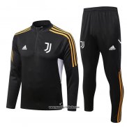 Sweatshirt Trainingsanzug Juventus 2022-2023 Schwarz