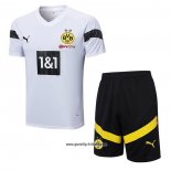 Trainingsanzug Borussia Dortmund Kurzarm 2022-2023 WeiB - Kurze Hose