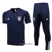 Trainingsanzug Italien Kurzarm 2023-2024 Blau