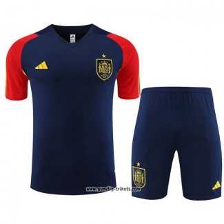 Trainingsanzug Spanien Kurzarm 2023-2024 Blau - Kurze Hose