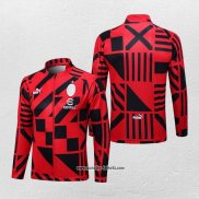 Jacke AC Milan 2022-2023 Rot y Schwarz