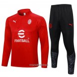 Sweatshirt Trainingsanzug AC Milan 2023-2024 Rot