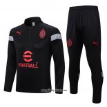 Sweatshirt Trainingsanzug AC Milan 2022-2023 Schwarz