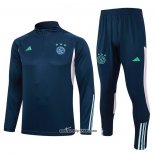 Sweatshirt Trainingsanzug Ajax 2023-2024 Blau