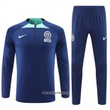 Sweatshirt Trainingsanzug Inter Milan 2022-2023 Blau