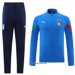 Sweatshirt Trainingsanzug Italien 2022-2023 Blau