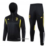 Sweatshirt Trainingsanzug Juventus 2023-2024 Schwarz