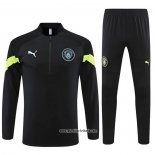 Sweatshirt Trainingsanzug Manchester City 2022-2023 Schwarz